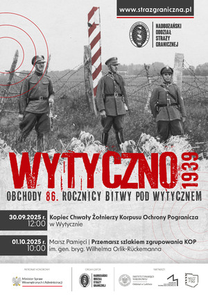 Plakat z nadchodzących obchodów 86. rocznicy Bitwy pod Wytycznem