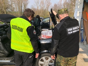 Zabezpieczanie papierosów pochodzących z przemytu.