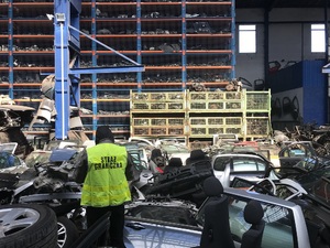 Kradzione części samochodowe