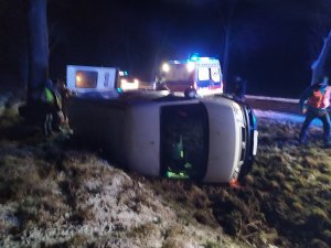 Funkcjonariusze Straży Granicznej ratowali poszkodowanych w wypadku drogowym
