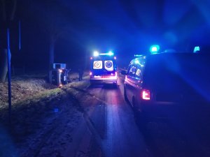 Funkcjonariusze Straży Granicznej ratowali poszkodowanych w wypadku drogowym