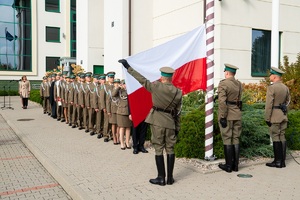 Uroczystość ślubowania nowo przyjętych funkcjonariuszy Straży Granicznej w komendzie NOSG