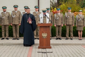 Uroczystość ślubowania nowo przyjętych funkcjonariuszy Straży Granicznej w komendzie NOSG