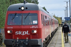 Widok na kolejowe przejście graniczne w Hrebennem