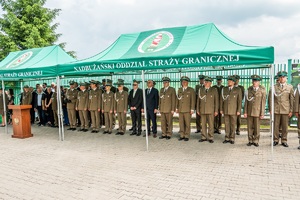Uczestnicy uroczystości 20-lecia powstania Placówki SG w Chłopiatynie