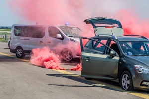 Pojazdy Służby Celno-Skarbowej podczas pokazu