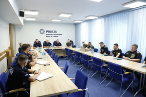 Kadra kierownicza Nadbużańskiego Oddziału Straży Granicznej w Chełmie oraz Komendy Wojewódzkiej Policji w Lublinie