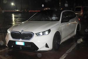 Zabezpieczony przez SG poszukiwany we Włoszech samochód marki BMW znajduje się na terenie drogowego przejścia granicznego w Terespolu