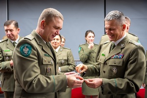 Uczestnicy spotkania opłatkowego w Nadbużańskim Oddziale Straży Granicznej