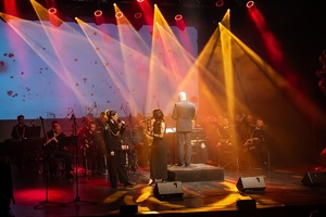 Koncert Orkiestry Morskiego Oddziału SG w NOSG z okazji 35. rocznicy powołania Straży Granicznej pt. "Zakochaj się w służbie" w CHDK