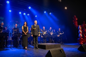 Koncert Orkiestry Morskiego Oddziału SG w NOSG z okazji 35. rocznicy powołania Straży Granicznej pt. "Zakochaj się w służbie" w CHDK