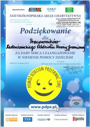 Podziękowania dla NOSG od Stowarzyszenia Pomóż Dzieciom Przetrwać Zimę