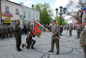 Przywitanie nowego sztandaru Nadbużańskiego Oddziału Straży Granicznej